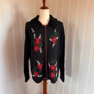 Vintage 90s Christmas Twee Cardigan XL